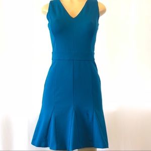 Banana Republic Fit & Flare Dress Teal Blue 2
